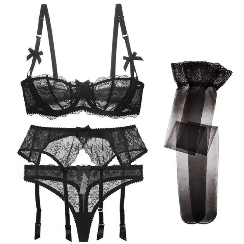 Nuevo 2025 lencería Sexy trans - Lace Bralette Set reseña y precio