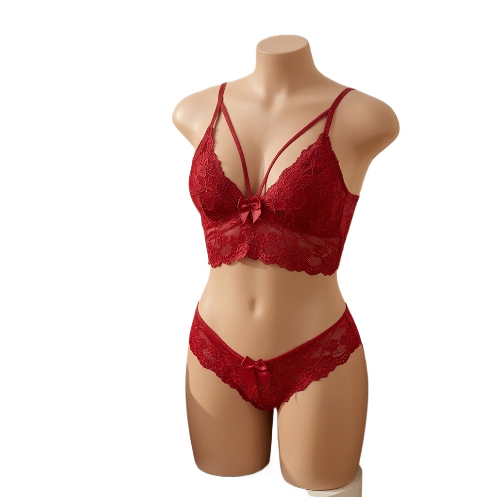 Conjunto de ropa interior de d - Lace Bralette Set reseña y precio